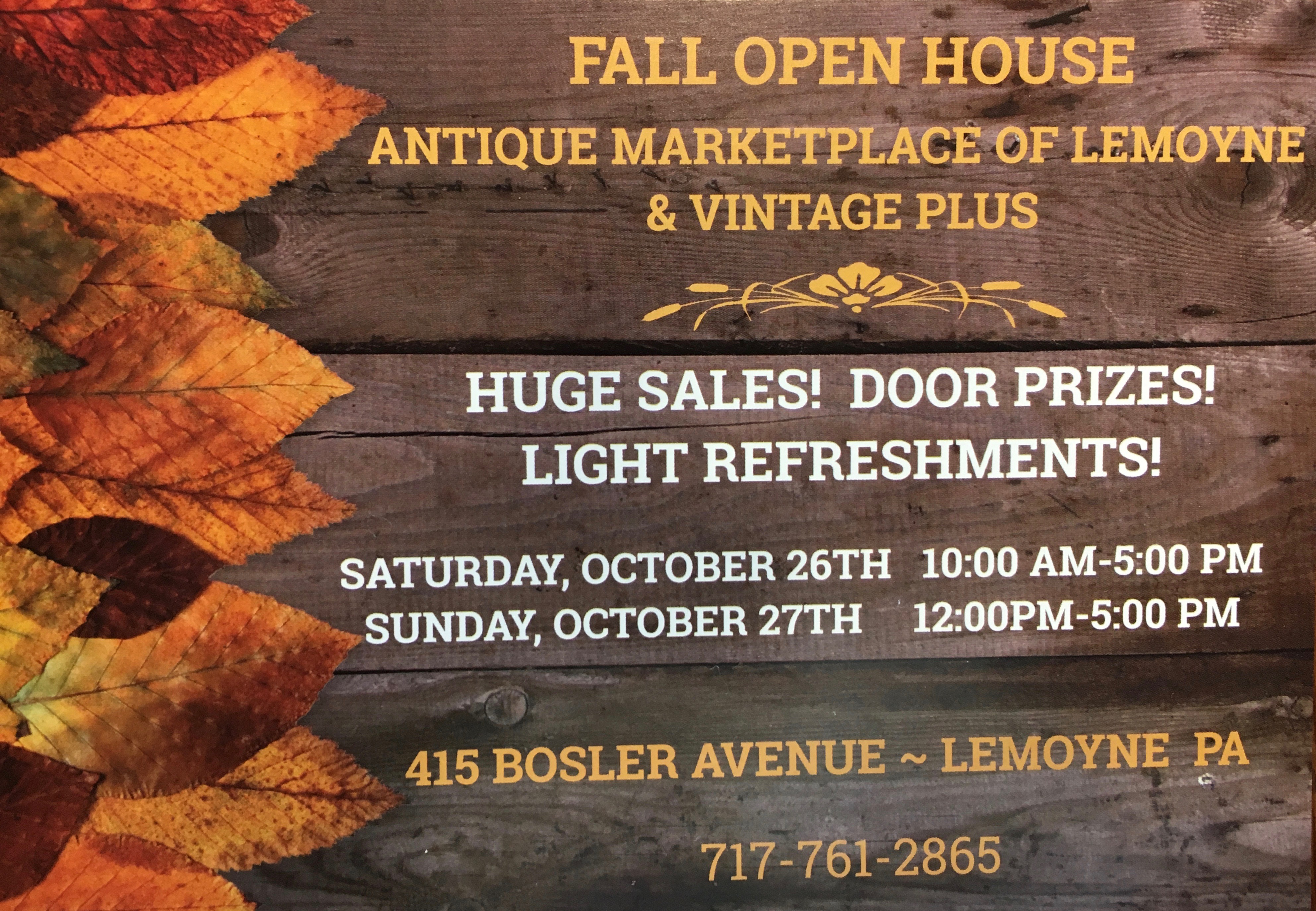 fall open house event in lemoyne