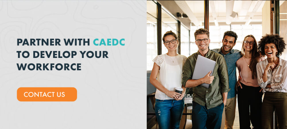 A group of partners with Caedc to develop your workforce